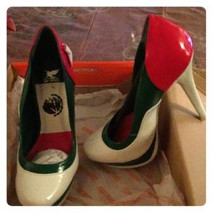 Mexico Spirit print high heels shoes